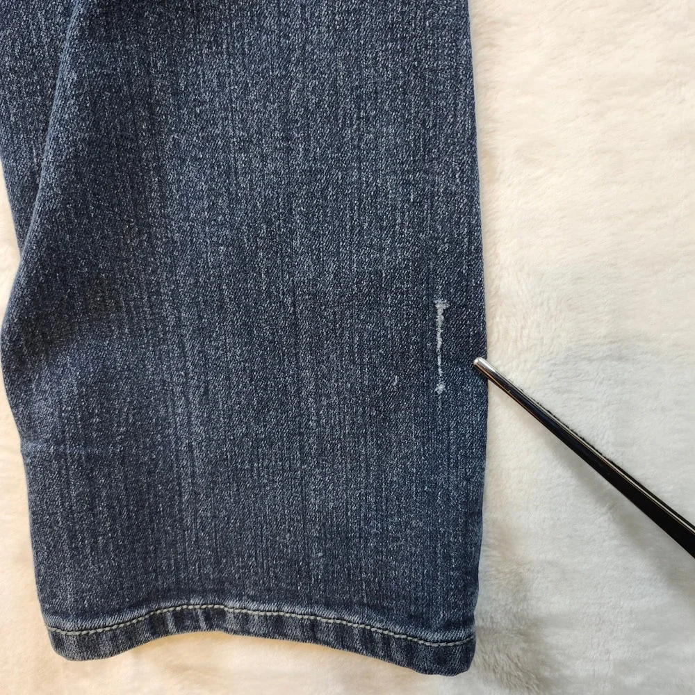 Earl Jeans Bootcut Women 30 Blue Good Rhinestone Embellished Y2K Dark Wash Denim